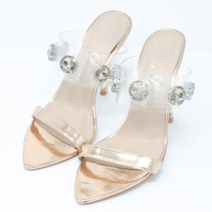 Lauren Lorraine Ella Rose Gold Jewel Heels